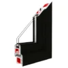 Fenstermaxx24 – Balkonfenster & Balkontüren Drutex Iglo 5 Classic Profil Schwarzbraun
