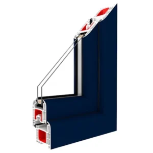 Fenstermaxx24 – Balkonfenster & Balkontüren Drutex Iglo 5 Classic Profil Stahlblau