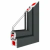 Fenstermaxx24 – Balkonfenster & Balkontüren Drutex Iglo 5 Classic Profil Eisenglimmer Schiefer