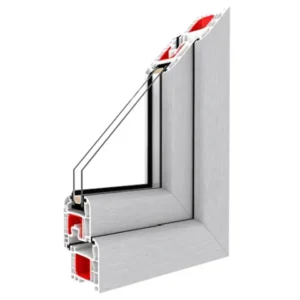 Fenstermaxx24 – Balkonfenster & Balkontüren Drutex Iglo 5 Classic Profil Aluminium Gebürstet