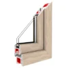 Fenstermaxx24 – Balkonfenster & Balkontüren Drutex Iglo 5 Classic Profil Sheffield Oak Light
