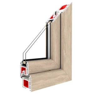 Fenstermaxx24 – Balkonfenster & Balkontüren Drutex Iglo 5 Classic Profil Sheffield Oak Light