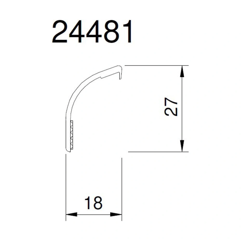 Drutex Iglo 5 Abdeckleiste EV1 (24481) – 1 m