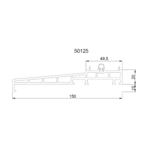 Drutex Iglo 5 Anschlussprofil 150 mm weiß (50125) – 1 m