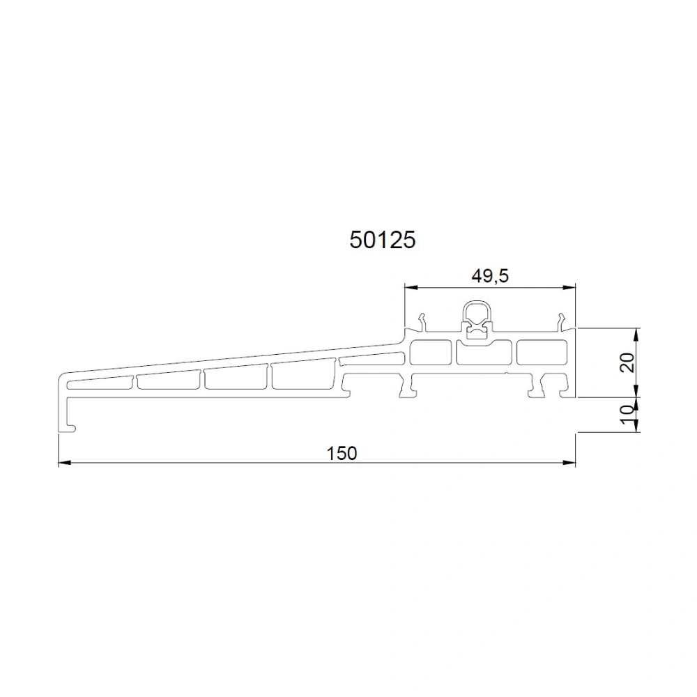 Drutex Iglo 5 Anschlussprofil 150 mm weiß (50125) – 1 m