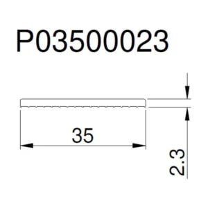Flachleiste Kunststoff 35 x 2