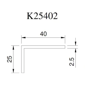 Winkelleiste Kunststoff 25 x 40 x 2