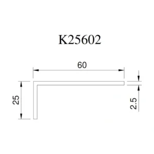 Winkelleiste Kunststoff 25 x 60 x 2